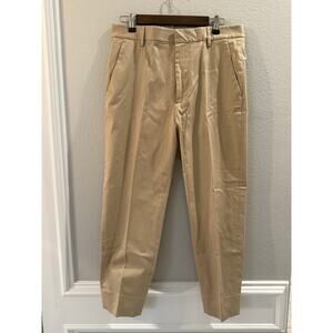 Dsquared2 Beige Khaki Cotton Chino Flat Front Luxury Trousers Sz 42 (L)